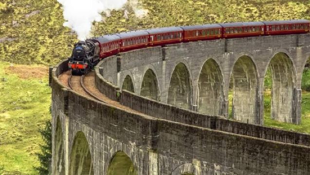 Tour guidato dello Jacobite Steam Train e delle Highlands scozzesi con biglietto d'ingresso incluso