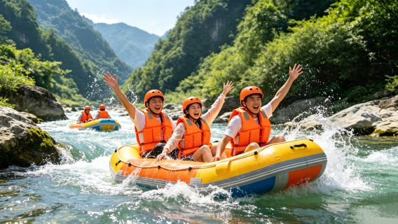 [Arung Jeram Terbaik di Guizhou|Tiada Beli-Belah Termasuk Bas Pelancongan] Lawatan Sehari Arung Jeram Sungai Gaoguo Pergi-Balik Guiyang