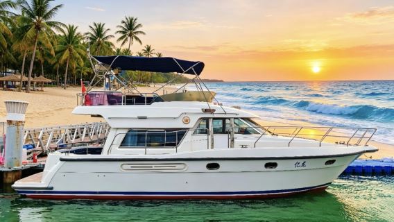 Sewa kapal layar mewah 40 kaki di Pelabuhan Timur Dalian untuk pelayaran laut + memancing laut
