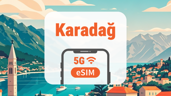 Karadağ 5G eSIM | Tüm AI & TikTok | 1–30 Gün | QR Kod
