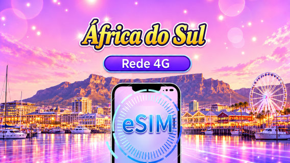 África do Sul | eSIM 5G/4G | Pacote diário/Pacote de dados | Cobrança por dia natural | 1-30 dias | Código QR