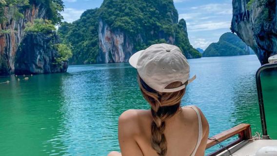 Phuket longtail boat charter half-day tour to Koh Khai, Mai Thon Island, Coral Island, Racha Island and Phang Nga Bay