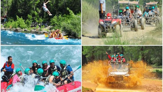 Kemer Paket Kombo Tur: Arung Jeram, Jeep Safari, Quad Bike & Zipline dengan Makan Siang & Transfer Hotel