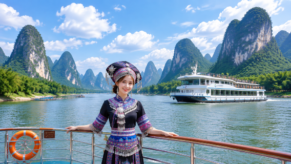 Crucero por el río Li | De Guilin a Yangshuo en barco de 3 o 4 estrellas | Recogida en hoteles de la ciudad de Guilin.