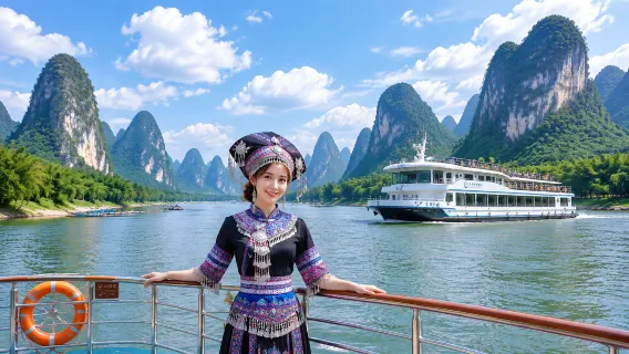 Guilin Li River Cruise/Three-star/Four-star Cruise:Guilin to Yangshuo [includes hotel transfer to pier, optional lunch]