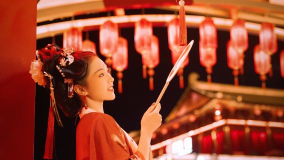 西安旅拍【大唐不夜城南歌精品款漢服任選，套餐內一價全含，無隱形消費】