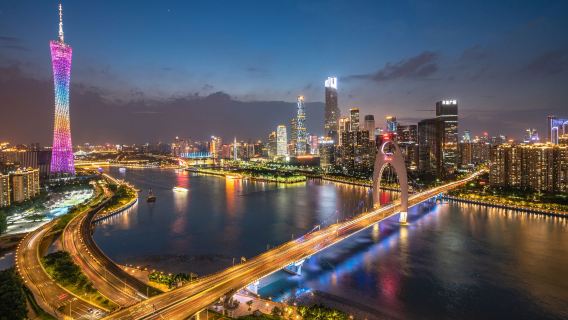 광저우 나이트 투어 프라이빗 그룹 주강 나이트 크루즈 베이징 로드 대불사