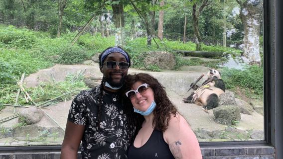 A one-day carpooling tour for panda volunteering from Chengdu, Sichuan to the Dujiangyan Panda Base.