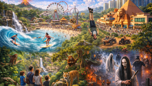 Tour Privado de Día Completo por Kuala Lumpur a Sunway Lagoon "Donde la Diversión Nunca Termina"