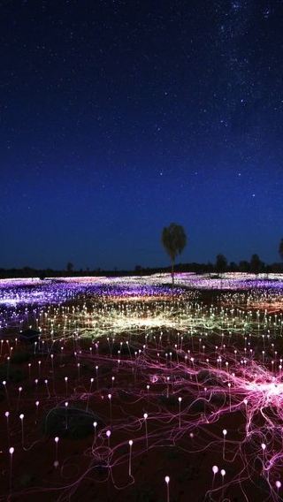 นิทรรศการแสงไฟ Field of Light ที่อุลูรูในดินแดนนอร์เทิร์นเทร์ริทอรี | บริการรับส่งจากโรงแรม