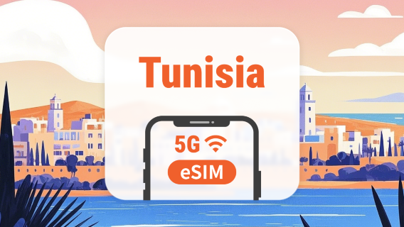 Tunisien 5G eSIM | Dubbla nätverk • Alla AI & TikTok | 1–30 dagar | QR-kod