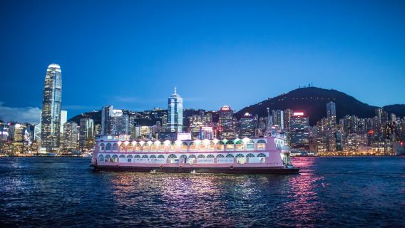 洋紫荊維港遊「幻彩詠香江」海上自助晚餐+遊船票