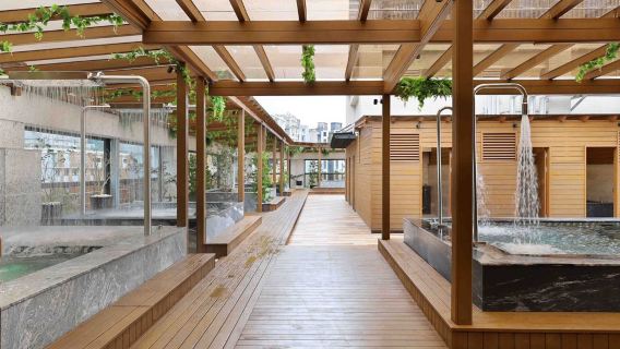 Déjeuner buffet à l'hôtel Jiaoxi Gamalan Star + 120 minutes de spa et sources chaudes en plein air au dernier étage (pas de supplément pour le déjeuner le week-end, dîner en semaine/week-end + 300 TWD).