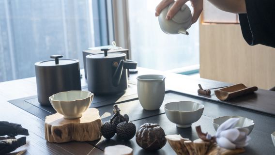 Ceremonia del té china + Historias de Wuhan en el cielo + Alfarería