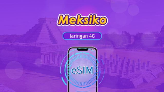 eSIM Meksiko | Dukung Chatgpt & Tiktok | Paket Harian/Paket Data | Penagihan 24 Jam | 1-30 Hari | Kode QR