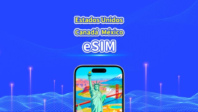 EE. UU., Canadá, México eSIM | 5G/4G | Paquete de datos diario/total | 1–30 días | Facturación por 24 horas | Código QR