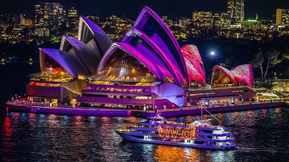Sydney lights festival captain cook starlight dinner cruise 4-course dinner + 3 hour cruise