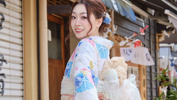 Doświadczenie noszenia kimona komon/koronkowego/furisode/yukata z makijażem i sesją zdjęciową w świątyni Sensō-ji w Tokio - Ruri
