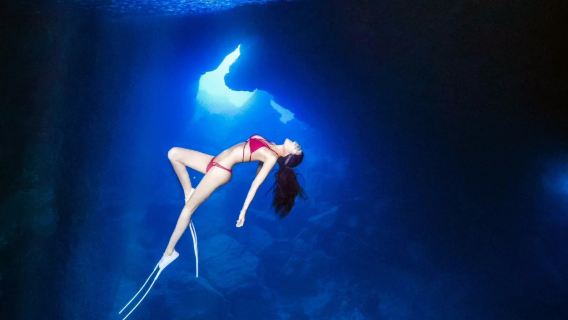 Tauchen und Freitauchen auf Saipan, USA erleben – Schnorcheln/Freitauchen/Freitauchfotografie für 0,5-1 Stunde [Blue Grotto + Hoteltransfer + chinesischsprachiger Tauchlehrer + kein Tauchschein erforderlich]