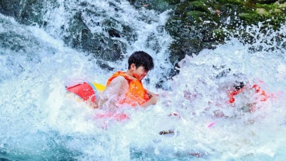 貴州遵義水銀河漂流（果凍河水+平緩親子淺漂+峽谷清涼避暑）