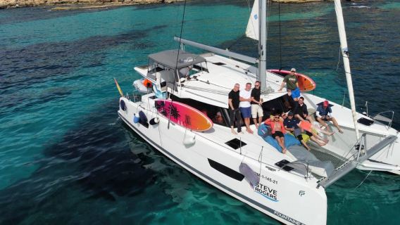 From Palma: Luxury Catamaran Tour with Tapas & Welcome Drink