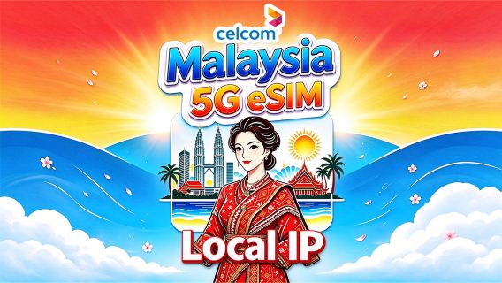 Malesia | eSIM Celcom | 4G/5G | IP locale | Supporta app principali & hotspot | Pacchetto dati totale | 40GB totali | 5-30 giorni | Addebito per giorni di calendario | Codice QR