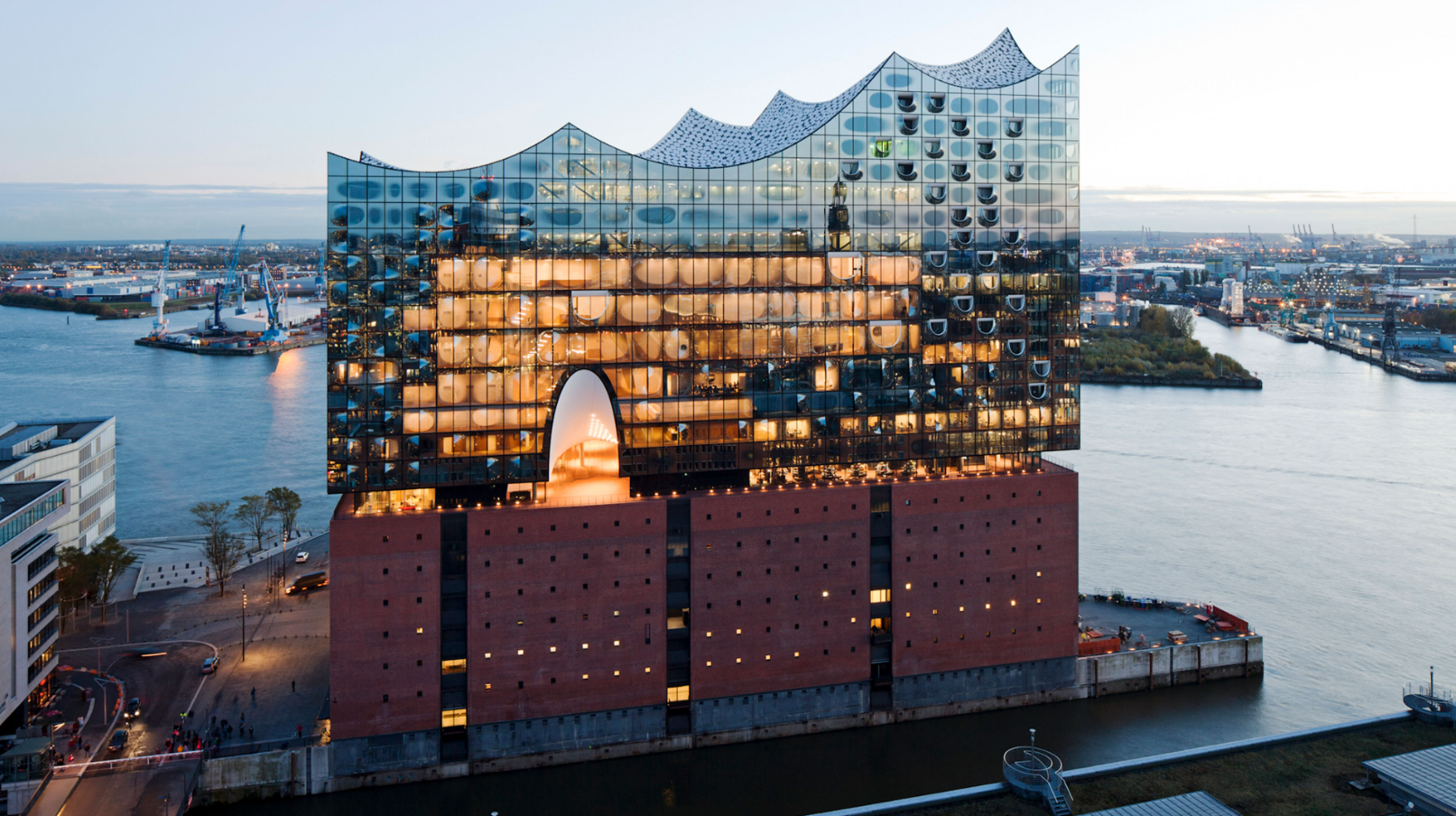 เยอรมนี + โลกแบบจำลองขนาดเล็ก + ฮัมบูร์ก Elbphilharmonicie + ทะเลสาบ Alster ด้านนอก + ศาลาว่าการ/เมืองฮัมบูร์ก