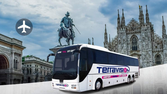 Fahrkarte für den Reisebus der Expresslinie vom Flughafen Mailand Malpensa zum Hauptbahnhof