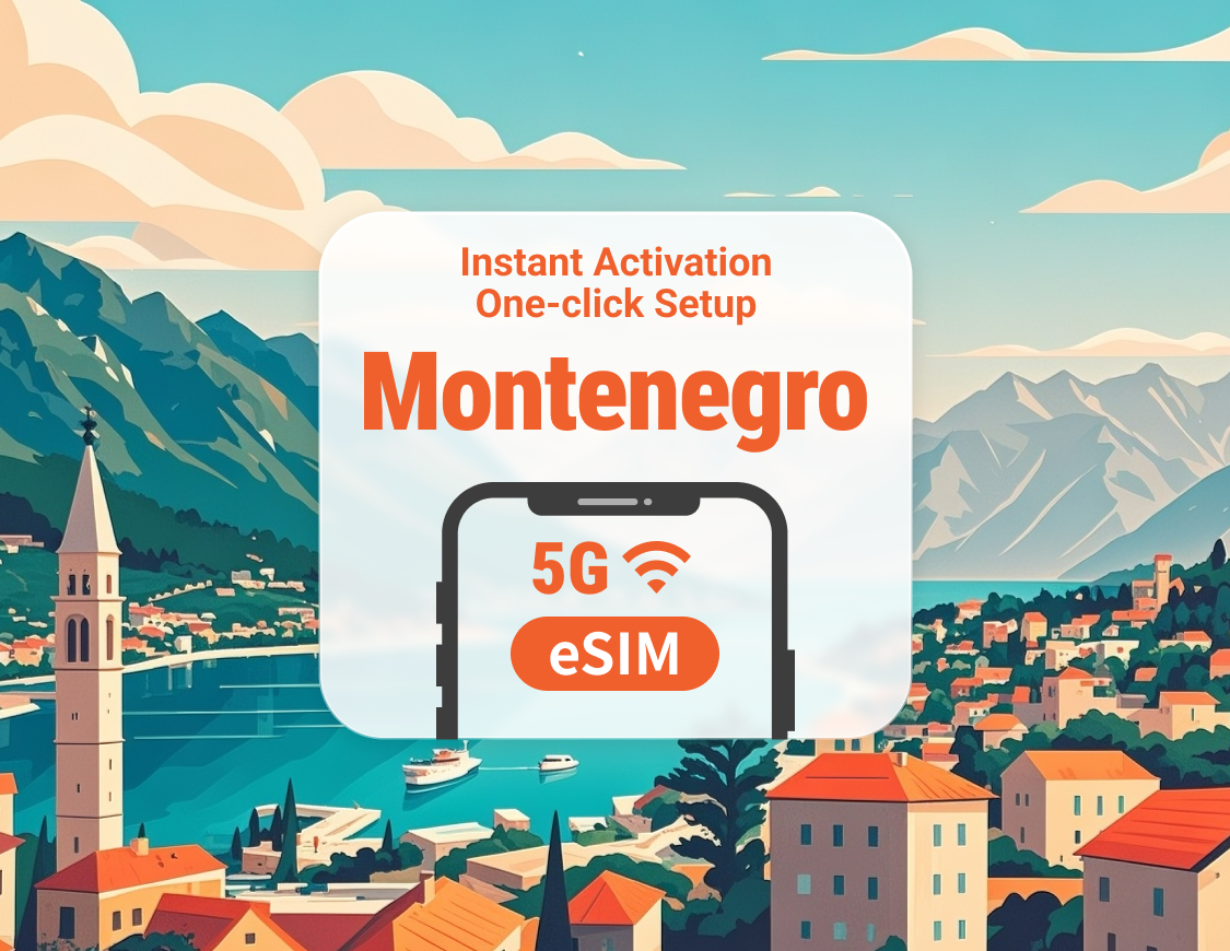 Montenegro 5G eSIM | Supports ChatGPT & TikTok | 1–30 Days | Instant QR