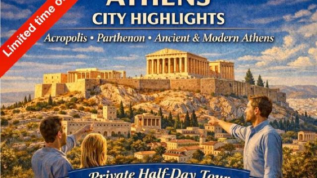 ทัวร์ส่วนตัวครึ่งวันในเอเธนส์ อะโครโพลิส พาร์เธนอน ไฮไลท์เมือง