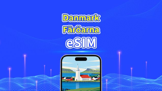 Färöarna eSIM | Höghastighetsdata | 5G/4G | Dagspaket/Datapaket | 24-timmars fakturering | 1-30 dagar | QR-kod