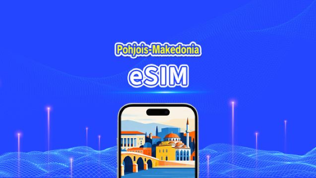 Pohjois-Makedonia eSIM | 4G | Päiväpaketti/liikennepaketti | 24 tunnin laskutus | 1–30 päivää | QR-koodi