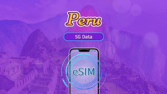 Peru | 4G/5G eSIM | Päiväpaketti/datapaketti | 24 tunnin laskutus | 1–30 päivää | QR-koodi