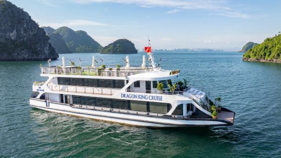 เรือสำราญ Dragon King - ทัวร์วันคุ้มค่าที่สุด - อ่าวหะล็อง สำรวจถ้ำ พายเรือคายัค ว่ายน้ำ และอาหาร