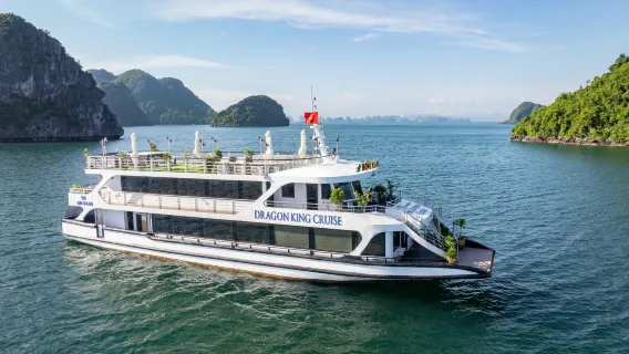Dragon King Cruise - Bester Preis-Leistungs-Tagesausflug - Hà Long-Bucht, Höhlen, Kajakfahren, Schwimmen, Mahlzeit.
