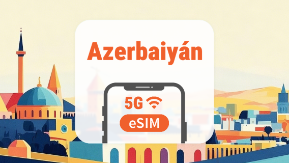 Azerbaiyán 5G eSIM | Doble Red • Apps de IA y TikTok | 1–30 Días | Código QR