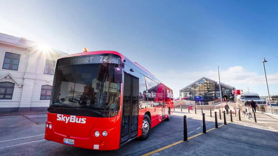 Skybus ekspres lapangan terbang Hobart (Lapangan Terbang Hobart - Pusat Bandar Hobart) | sehala/dua hala boleh dipilih