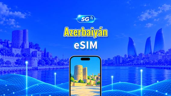 Azerbaiyán 5G eSIM  | Doble Cobertura | Compatible con IA y TikTok | Paquete de datos diario/total | 1–30 días | Facturación por 24 horas | Código QR