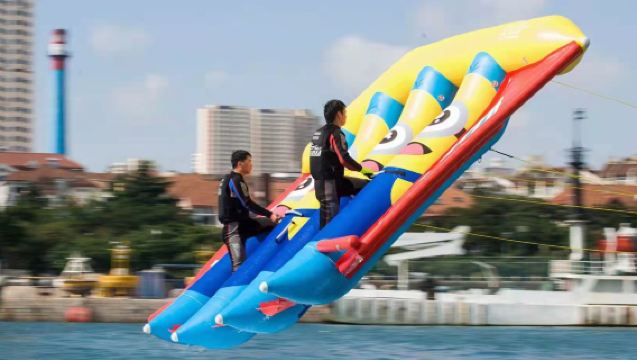 【海上大玩家】六大海上項目體驗：水上飛龍+海上拖曳傘+海上超跑+極速水上摩托車+極速小黃鴨+海上飛魚