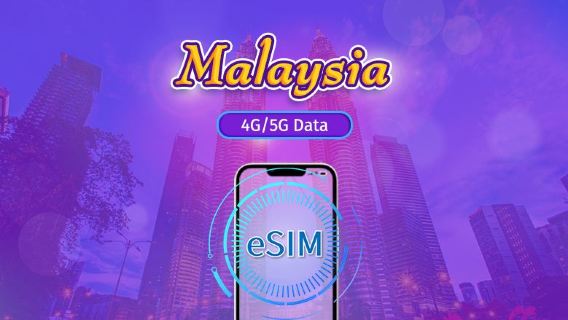Malasia | eSIM 5G | Pase diario/Paquete total | 24H | 1-30 días | Código QR
