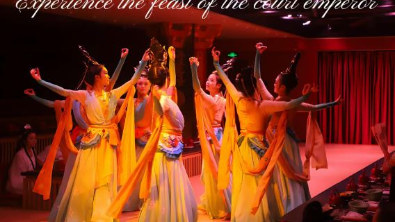 Shanghai Palace Banquet: Immersive experience of a royal feast thousands of years ago (fine Food and Beverages+ dance performance + Qin Dynasty historical and cultural experience + optional Clothes & Accessories and makeup)