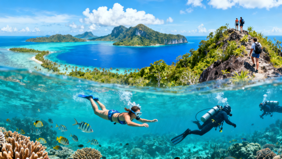 Tour 1 ngày Công viên Hải dương Tun Sakaran Semporna, Sabah, Malaysia - Lặn biển/Leo núi