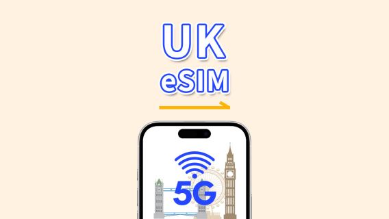 eSIM Vương quốc Anh | 5G/4G | Gói dữ liệu hàng ngày/tổng | 1–30 ngày | Tính phí theo 24 giờ | Mã QR