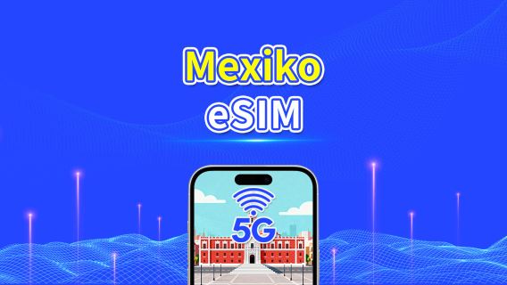 Mexiko eSIM | 5G/4G | Tages-/Datenpaket | Highspeed-Daten | 24 Stunden Gültigkeit | 1-30 Tage | QR-Code
