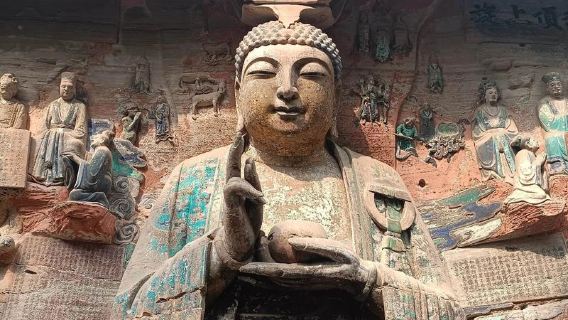 Chongqing dazu 1-day in-depth tour to Baodingshan rock carvings and Beishan rock carvings world heritage
