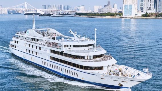 日本東京湾シンフォニークルーズ ランチ+ディナー+ドリンク飲み放題グルメ体験【東京湾水上巡礼+豪華食事+各種セットメニューでニーズに応える】