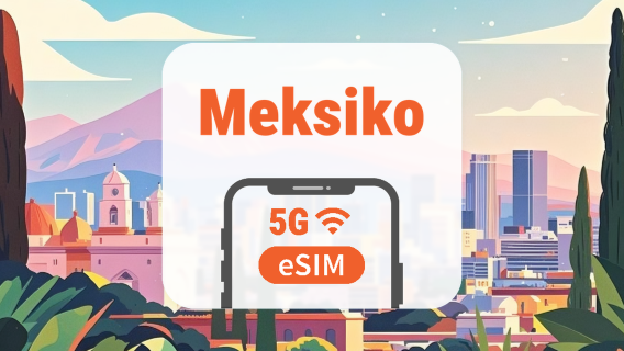 eSIM 5G Meksiko | 2 Jaringan • All AI & TikTok | 1–30 Hari | QR Code