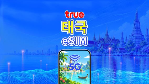 태국 TrueMove 5G eSIM | 일일/총 데이터 패키지 | 1–30일 | 24시간 과금 | QR 코드