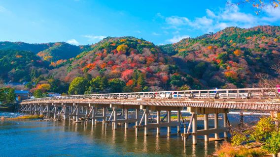 京都嵐山嵯峨野トロッコ列車＋保津川下りワンデーツアー（チケット込み・純粋な観光）|日本語ガイド
