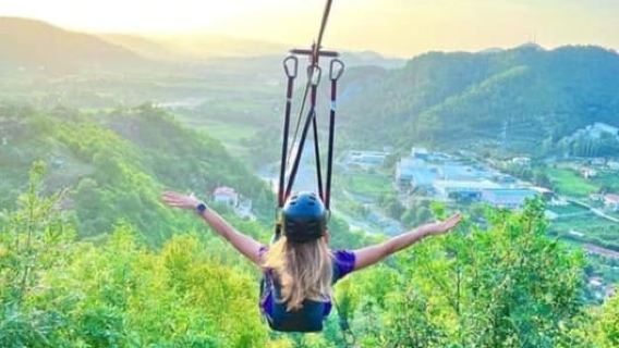 Durres/Golem: Zipline Albania Adventure and Petrela Castle